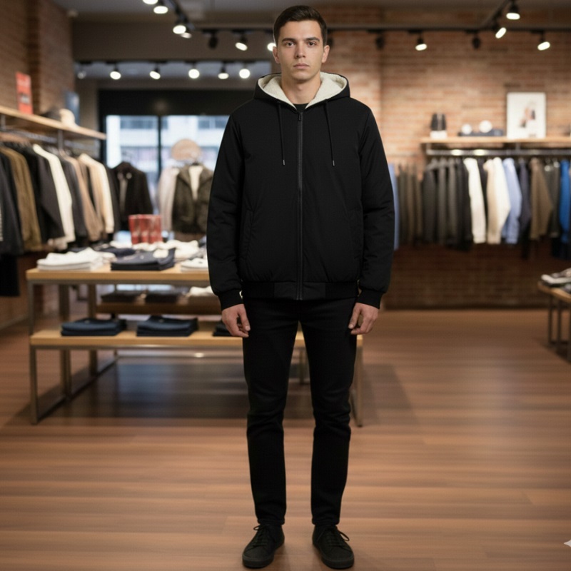 کاپشن ضدآب داخل خزتدی-مشکی